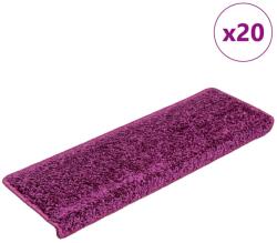 vidaXL Covorase pentru scari, 20 buc. , 65x21x4 cm, violet, cu margini dreptunghiulare GartenMobel Dekor (3365856) Covor