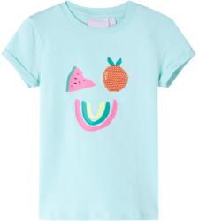 vidaXL Tricou pentru copii, turcoaz deschis, 116 GartenMobel Dekor (11391)