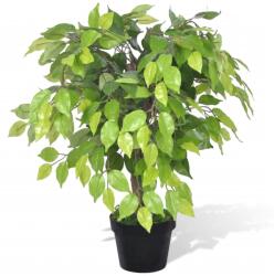 vidaXL Ficus pitic artificial cu ghiveci, 60 cm GartenMobel Dekor (241358)