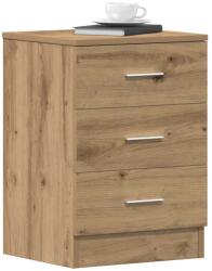 vidaXL Noptiere, 2 buc. , stejar artizanal, 38x35x55 cm, lemn prelucrat GartenMobel Dekor (861127)