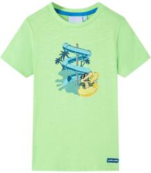 vidaXL Tricou pentru copii, verde neon, 116 GartenMobel Dekor (12471)