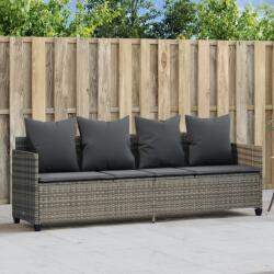 vidaXL Sezlong cu perne, gri, poliratan GartenMobel Dekor (368346)
