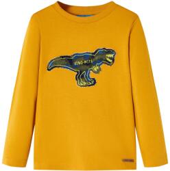 vidaXL Tricou pentru copii cu maneci lungi, ocru, 104 GartenMobel Dekor (13265)
