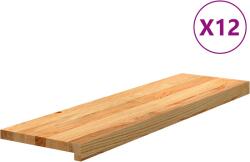 vidaXL Trepte de scara 12 buc maro deschis lemn masiv de stejar GartenMobel Dekor (3282985) Covor