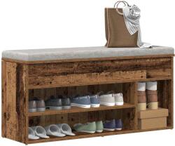 vidaXL Bancheta de pantofi, lemn vechi, 102x30, 5x45 cm, lemn prelucrat GartenMobel Dekor (859143) Pantofar