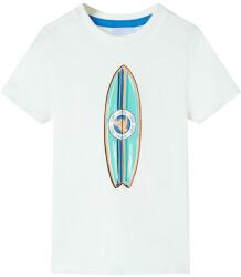 vidaXL Tricou pentru copii cu maneci scurte, ecru, 140 GartenMobel Dekor (11813)
