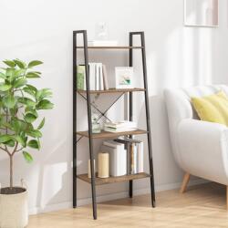 vidaXL Raft vertical cu 4 niveluri, maro închis si negru, 56x35x140 cm GartenMobel Dekor (336365) Biblioteca