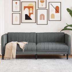 vidaXL Canapea cu 3 locuri, gri închis, material textil GartenMobel Dekor (372614) Canapea
