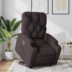 vidaXL Fotoliu electric rabatabil cu ridicare, maro închis, textil GartenMobel Dekor (3204739)