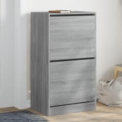 vidaXL Pantofar cu 2 sertare rabatabile, gri sonoma, 60x42x108 cm GartenMobel Dekor (3214390) Pantofar