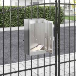 vidaXL cutie postala Negru 30 x 23 x 55 cm Otel inoxidabil GartenMobel Dekor (874951)