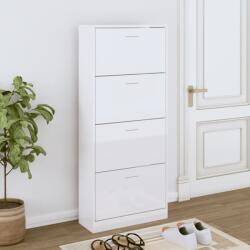 vidaXL Pantofar, alb extralucios, 63x24x147 cm, lemn compozit GartenMobel Dekor (342546) Pantofar