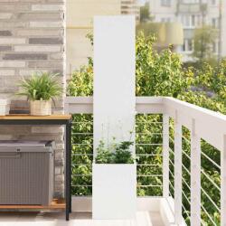 vidaXL Ghiveci de Gradina cu Panou Decorativ Alb 32 x 140 cm GartenMobel Dekor (876372)