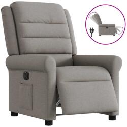 vidaXL Fotoliu rabatabil electric, gri taupe, material textil GartenMobel Dekor (3303301)