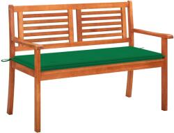 vidaXL Banca gradina 2 locuri, cu perna, 120 cm, lemn masiv eucalipt GartenMobel Dekor (3060974)