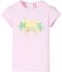 vidaXL Tricou pentru copii, roz deschis, 128 GartenMobel Dekor (10437)
