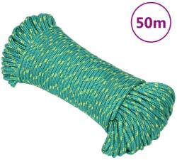 vidaXL Franghie de barca, verde, 4 mm, 50 m, polipropilena GartenMobel Dekor (152699)