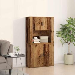 vidaXL Bufet Lemn vechi 80 x 33 x 150 cm Lemn compozit GartenMobel Dekor (3334336) Comoda