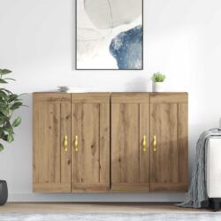 vidaXL Cabinet suspendat 2 pcs Stejar Artizanal 69, 5 x 34 x 90 cm GartenMobel Dekor (3402690) Comoda