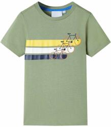vidaXL Tricou pentru copii cu maneci scurte, kaki deschis, 128 GartenMobel Dekor (12177)