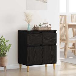 vidaXL Bufet cu sertar Stejar Negru 60 x 35 x 70 cm Lemn compozit GartenMobel Dekor (881211) Comoda