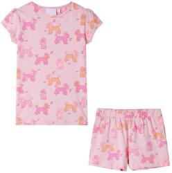 vidaXL Pijamale pentru copii cu maneci scurte, roz deschis, 104 GartenMobel Dekor (10440)