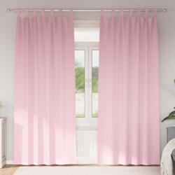 vidaXL Perdele Opaque cu Inel 2 pcs Roz bebe 245 x 140 cm Poliester GartenMobel Dekor (4107631)