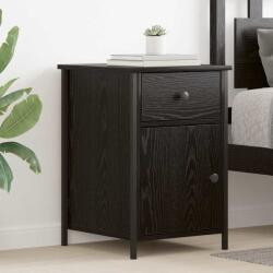 vidaXL Set 2 noptiere cu sertar si usa, stejar negru, 40x42x60 cm (875785)