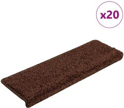 vidaXL Covorase pentru scari, 20 buc. , 65x21x4 cm, maro, cu margini dreptunghiulare GartenMobel Dekor (3365854) Covor