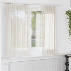 vidaXL Perdele Voile cu buzunare pentru bare 2 buc crem GartenMobel Dekor (4102177)