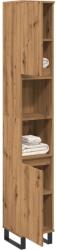 vidaXL Dulap de baie, stejar artizanal, 30x30x190 cm, lemn prelucrat GartenMobel Dekor (857203)