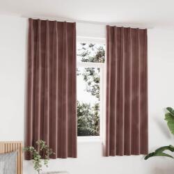 vidaXL Draperii opace 2 buc. roz antichizat 140x175 cm catifea carlige GartenMobel Dekor (134524)