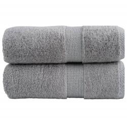 vidaXL Prosoape de baie premium SOLUND, 2 buc. , gri, 30 x 30 cm, 600 g/m2 GartenMobel Dekor (137299) Prosop