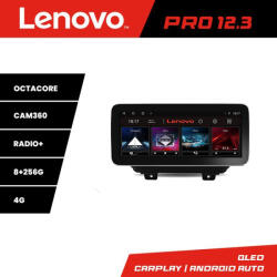Lenovo Navigatie Jeep Wrangler 2018+ Lenovo PRO 12.3 QLED 8GB+256GB 4G (KIT-WRANGLER+PRO-12.3-8+256)