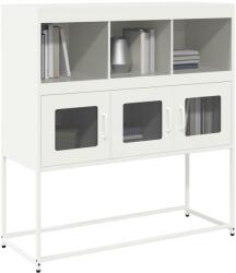 vidaXL Dulap, alb, 100, 5x39x107 cm, otel laminat la rece GartenMobel Dekor (853421) Comoda