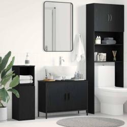 vidaXL Dulap pentru chiuveta de baie Stejar negru 80 x 30 x 60 cm GartenMobel Dekor (863119)