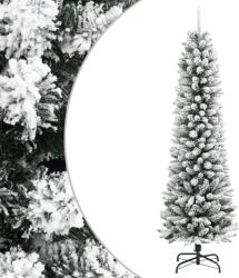 vidaXL Brad de Craciun artificial slim cu zapada pufoasa 210 cm PVC&PE GartenMobel Dekor (4019688)