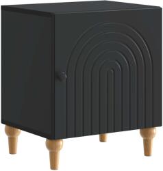 vidaXL Noptiera neagra din lemn prelucrat, 43 x 34, 5 x 50 cm, cu usa (894107)