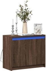 vidaXL Dulap cu LED, stejar maro, 72x34x61 cm, lemn prelucrat GartenMobel Dekor (852179) Comoda