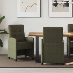 vidaXL Scaune de dining cu roti 2 pcs Verde militar 58 x 67 x 97 cm GartenMobel Dekor (42017899)
