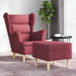 vidaXL Fotoliu cu taburet pentru picioare, rosu vin, material textil GartenMobel Dekor (3307992)