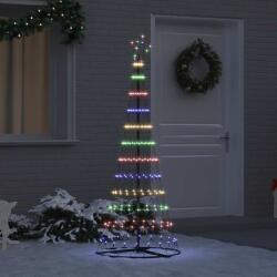 vidaXL Brad de Craciun LED cu 230 LED Multicolour 184.5 cm Metal GartenMobel Dekor (42018782)