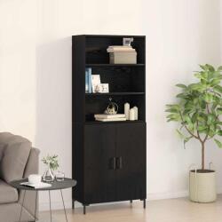 vidaXL Bufet Stejar Negru 69, 5 x 34 x 180 cm Lemn compozit GartenMobel Dekor (3333094) Comoda