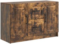 vidaXL Bufet cu sertar Stejar fumuriu 89 x 34, 5 x 57 cm Lemn prelucrat GartenMobel Dekor (895810) Comoda