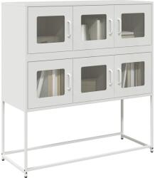 vidaXL Dulap, alb, 100, 5x39x107 cm, otel laminat la rece GartenMobel Dekor (853427) Comoda