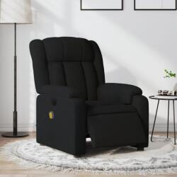 vidaXL Fotoliu electric de masaj rabatabil, negru, textil GartenMobel Dekor (3205306)