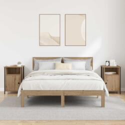 vidaXL Set 2 noptiere dormitor stejar artizanal 40x42x60 cm cu raft si usa (881835)
