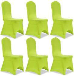 vidaXL Husa de scaun elastica, 6 buc. , verde GartenMobel Dekor (131414)