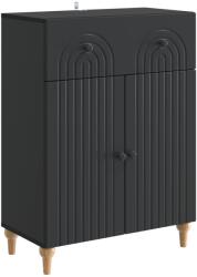 vidaXL Bufet cu sertar Negru 66 x 34, 5 x 90 cm Lemn prelucrat GartenMobel Dekor (894176) Comoda