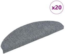 vidaXL Covorase autoadezive pentru scari, 20 buc. , 65x21x4 cm, gri deschis, semirotunde, mari GartenMobel Dekor (3365646) Covor